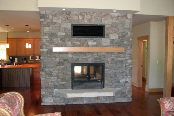 Double-Sided or See-Through Wood Fireplaces become the focal point of any room! Learn more about our 2-sided fireplace design process and view photos today!