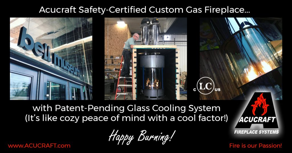 Acucraft Safety Certified Custom Circular Gas Fireplace