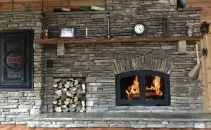 single sided wood burning fireplace