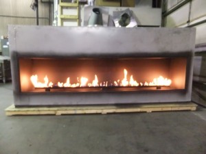 Flame Test for Custom Linear Gas Fireplace
