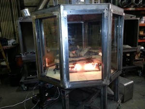 Testing 8-Sided Custom Gas Fireplace