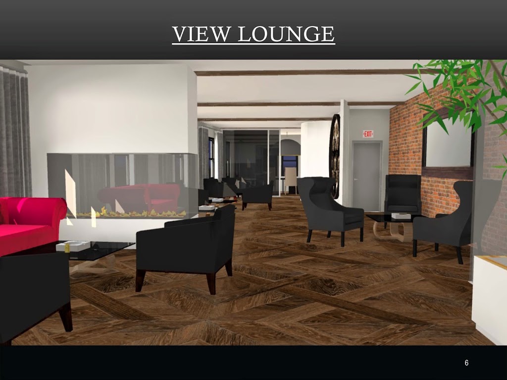 Rendering of Davidoff Cigar Lounge Peninsula Gas Fireplace