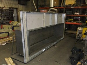 Linear Gas Fireplace in Progress