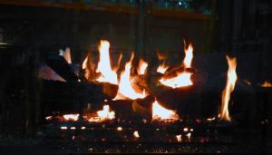 gas fireplace log set