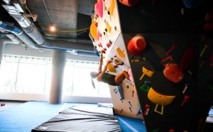 google headquarters rock climbing wall