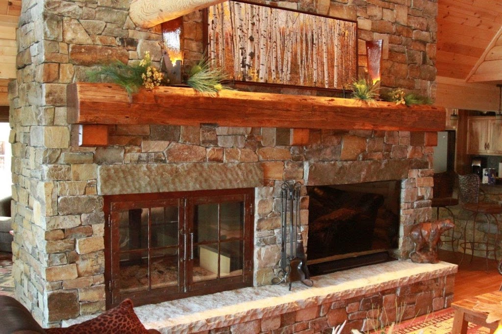 Rectangular Wood Fireplace