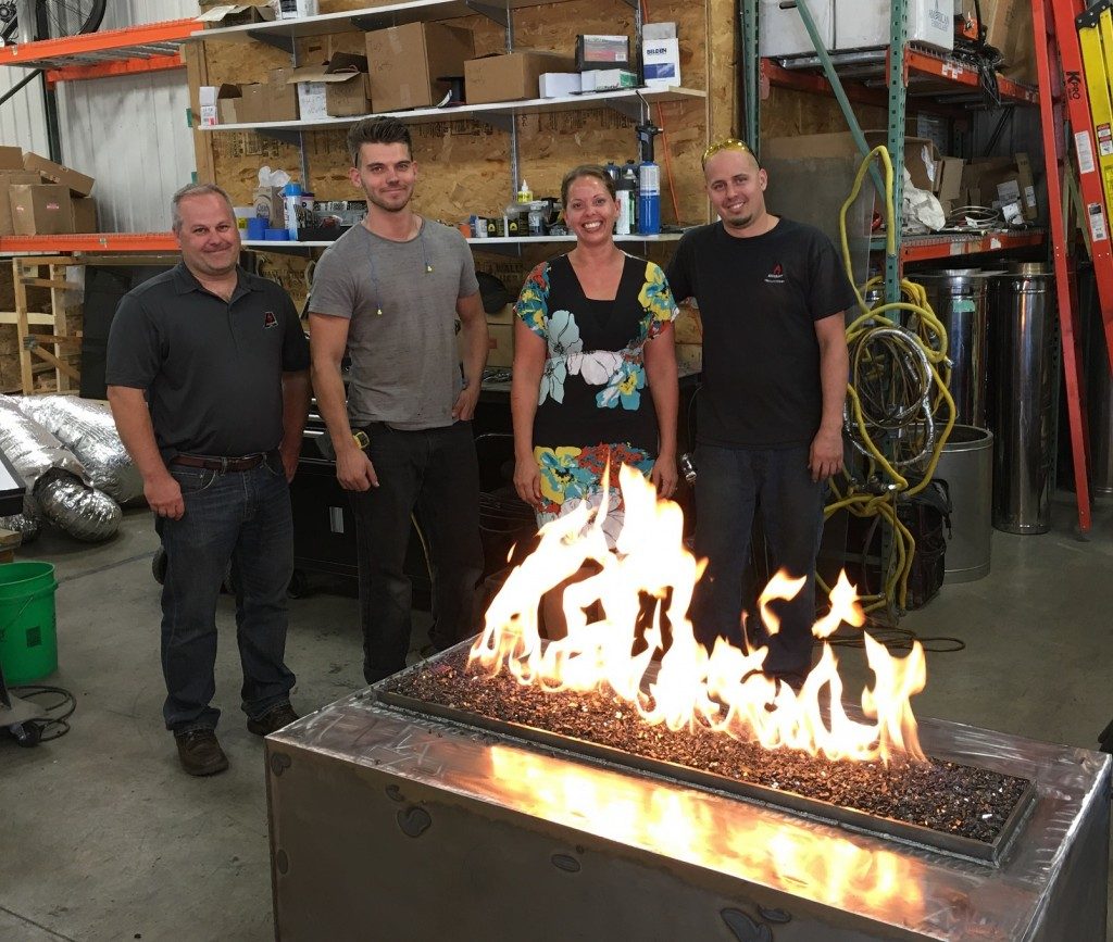 acucraft custom gas outdoor fire table