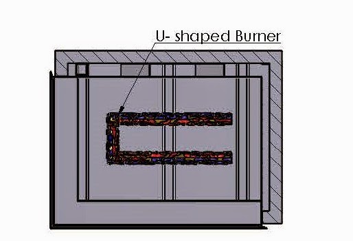 acucraft provided custom u shaped burner drawing