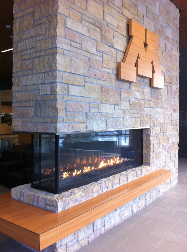 Double Sided Fireplace