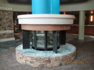 Installation of Custom 8-Sided Gas Fireplace