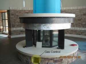 Installation of Custom 8-Sided Fireplace