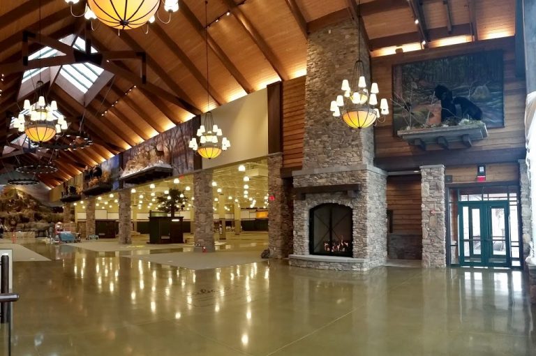Commercial Custom Gas Fireplace at Cabela's Acucraft