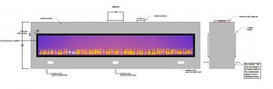Custom Linear Gas Fireplace - Design Drawing