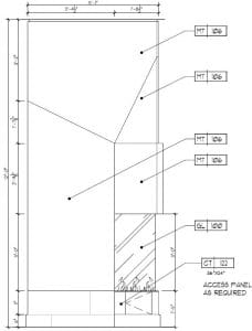 customer provided fireplace drawing