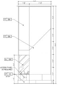 customer gas fireplace drawing concept