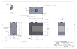 3 sided peninsula gas fireplace