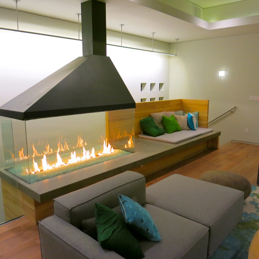 Four Sided Gas Fireplaces | Acucraft Fireplaces