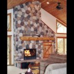 high tech masonry wood burning fireplace