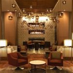 stacked linear gas fireplaces in hotel lobby denver colorado