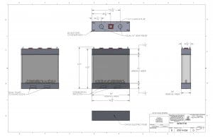 four sided gas fireplace drawing infinity8 fireplace