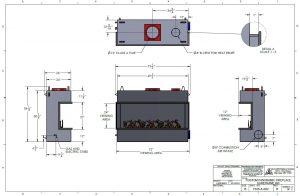 3 sided panoramic gas fireplace