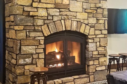acucraft hearthroom wood fireplace with gas logset