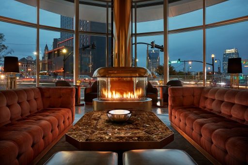 Acucraft Oval 3 Sided Gas Fireplace JWMarriott Nashville