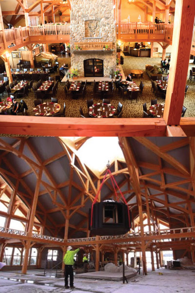 acucrafts largest wood fireplace ever at the hermitage club ski resort