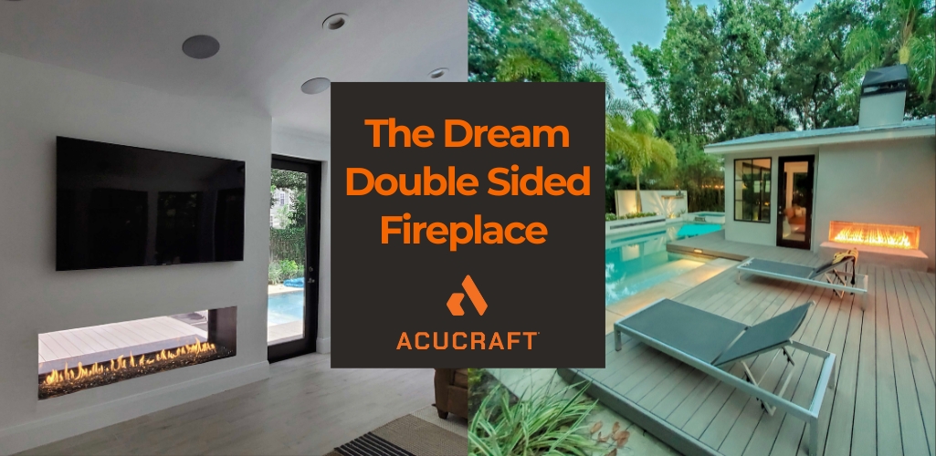 an inside-outdoor gas fireplace by Acucraft