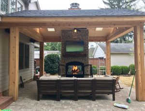 Acucraft Outdoor Hearthroom 44 Indoor Outdoor Wood Burning Fireplace