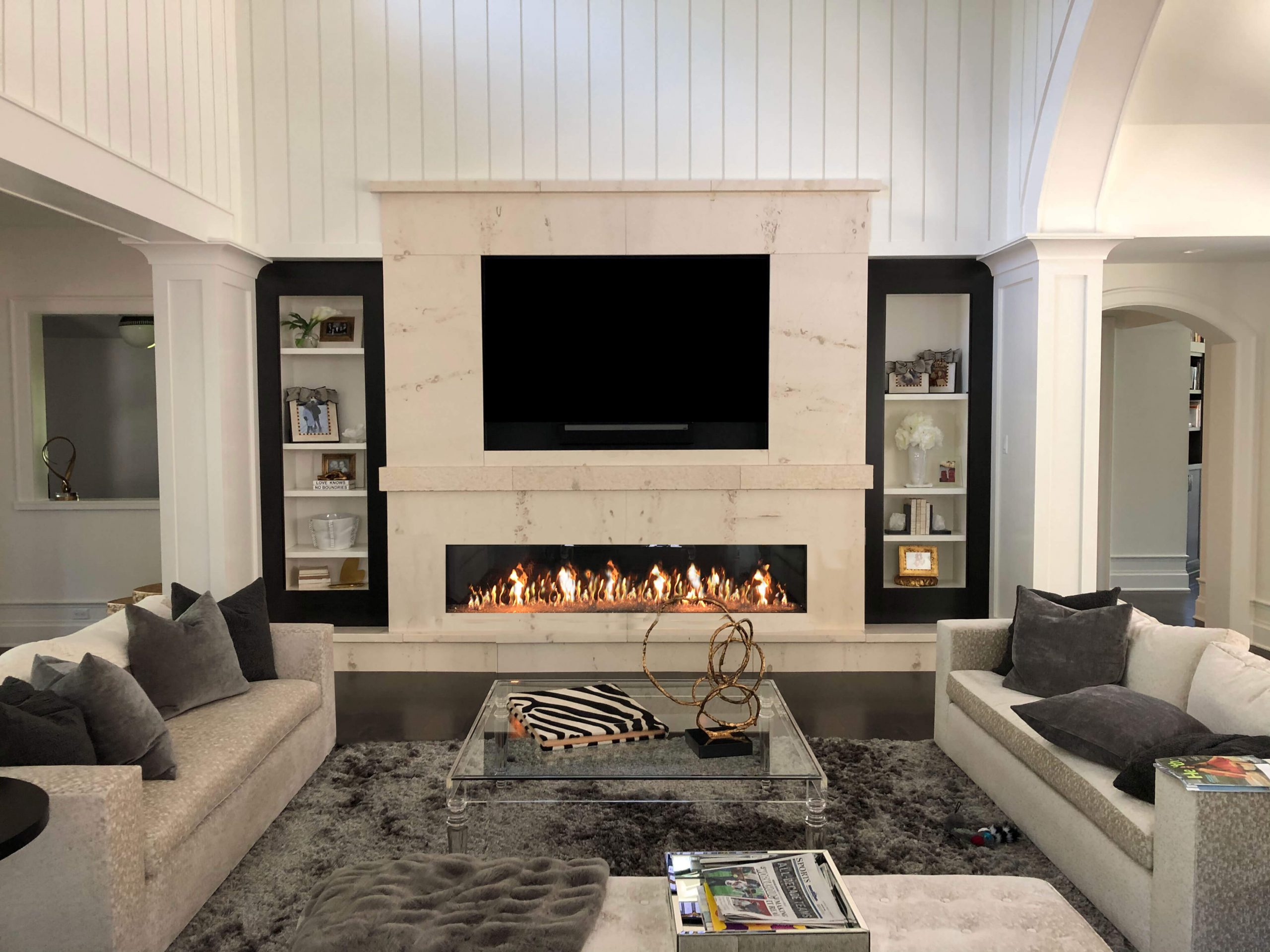 Creatice Fireplace Designs With Tv for Simple Design