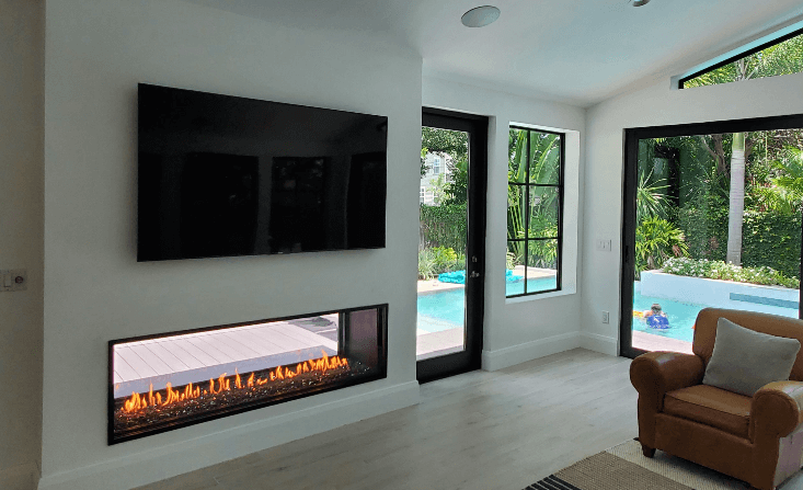 Image of a gas fireplace