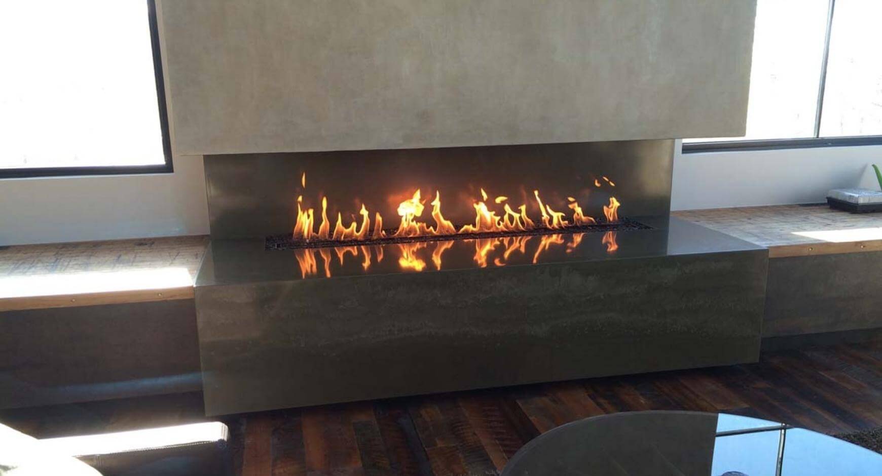 linear fireplace