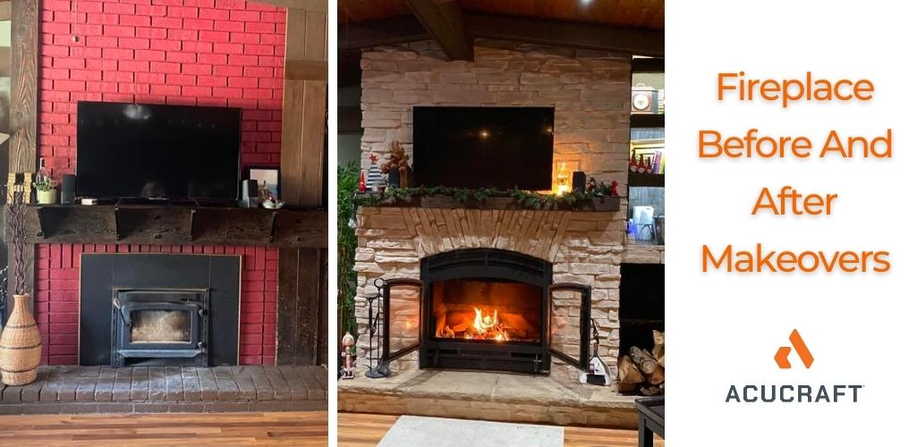 before and after wood burning fireplaces