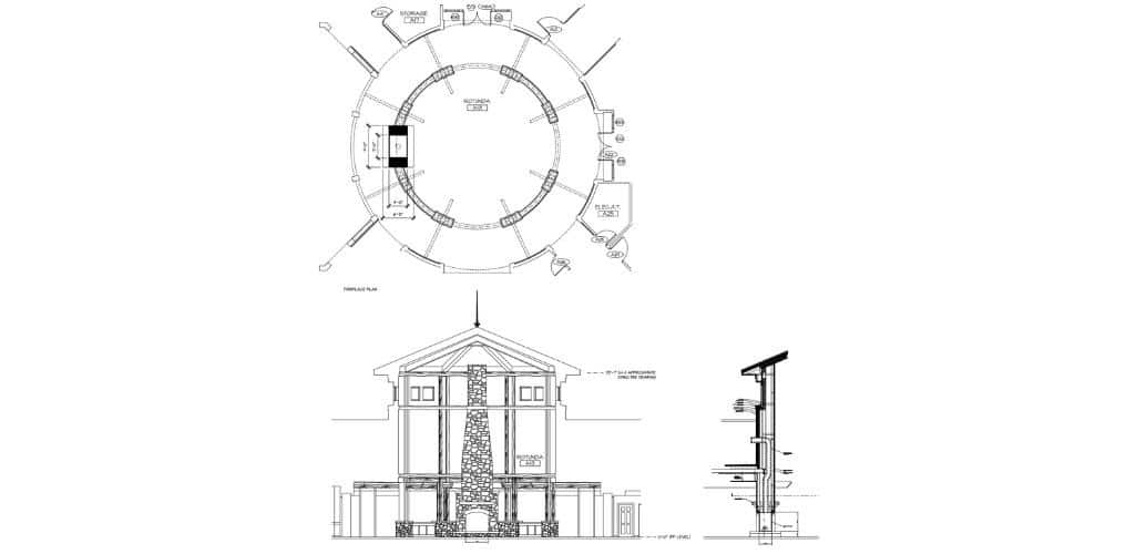 plans for a large fireplace in a common area