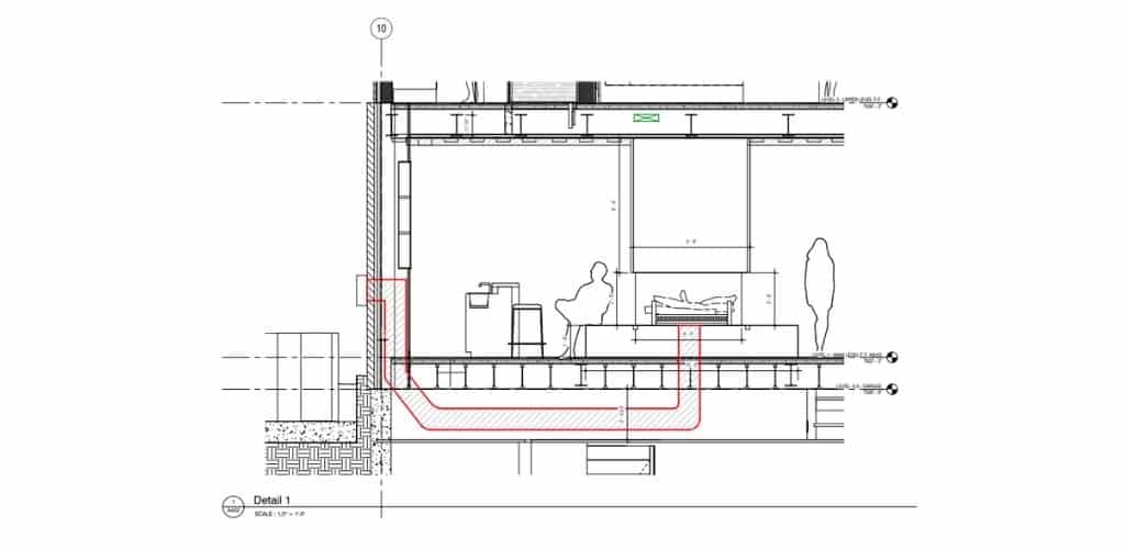 plans for a discreet four sided fireplace