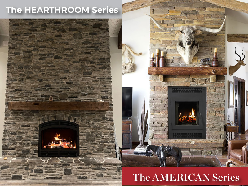 cozy wood burning fireplaces