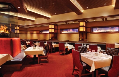 kansas start casino restaurant with three see thru linear gas fireplace