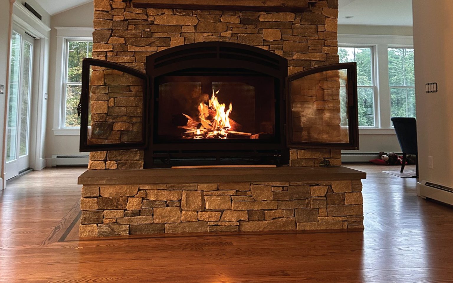 Double Sided Wood Fireplace Insert www.acucraft.com
