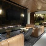 Acucraft Custom Front & Side Gas Fireplace with LED Lighting and Black Reflective Glass Media