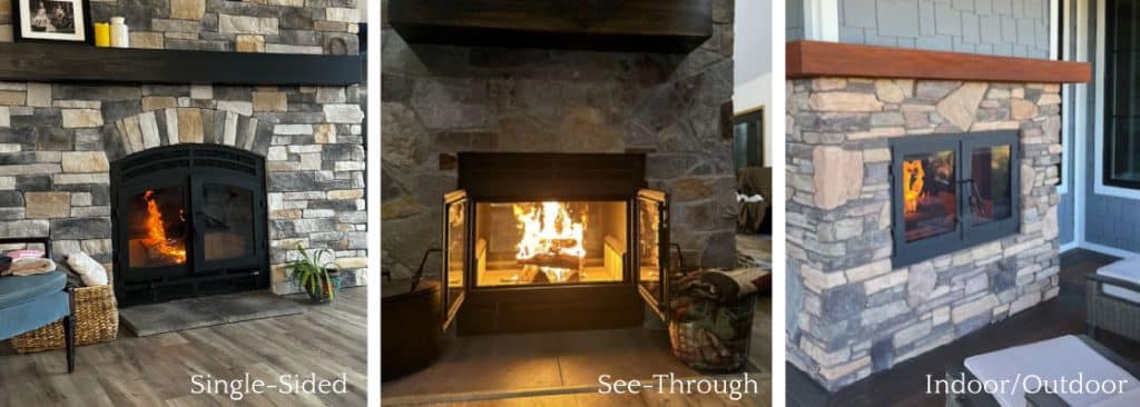 compact wood burning fireplaces in single sided see through double sided and indoor outdoor from acucraft