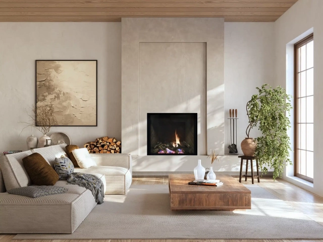 acucraft traditional frameless direct vent gas fireplace with logs modern light beige living room with a traditional style gas fireplace with logs