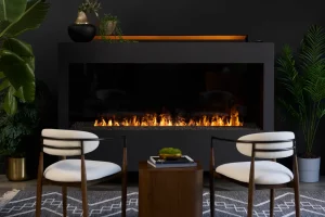an image of an acucraft vapor water fireplace which is better than an electric fireplace