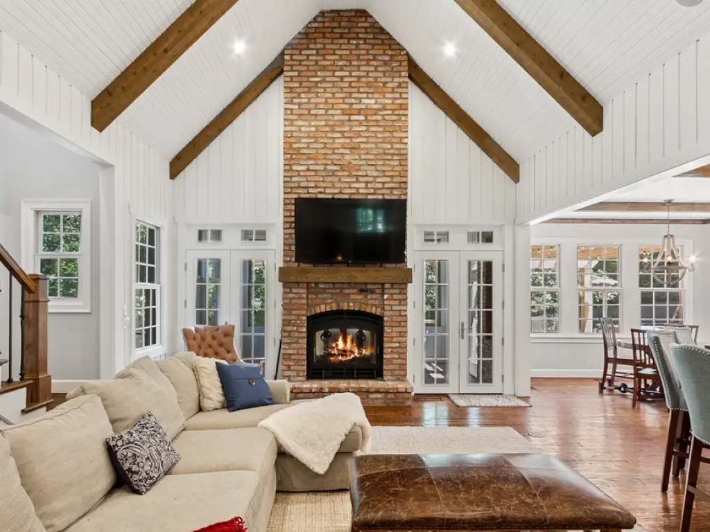 Hearthroom 36 Indoor Outdoor Wood Burning Fireplace with Arched Single Door Black Finish and Cynlinder Handles