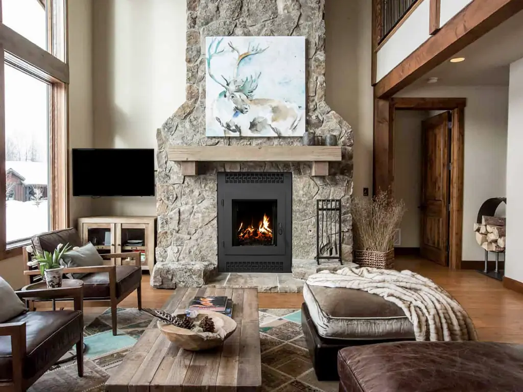 American Single Sided Wood Burning Fireplace