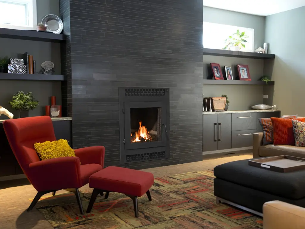 The American Single Sided Wood Burning Fireplace