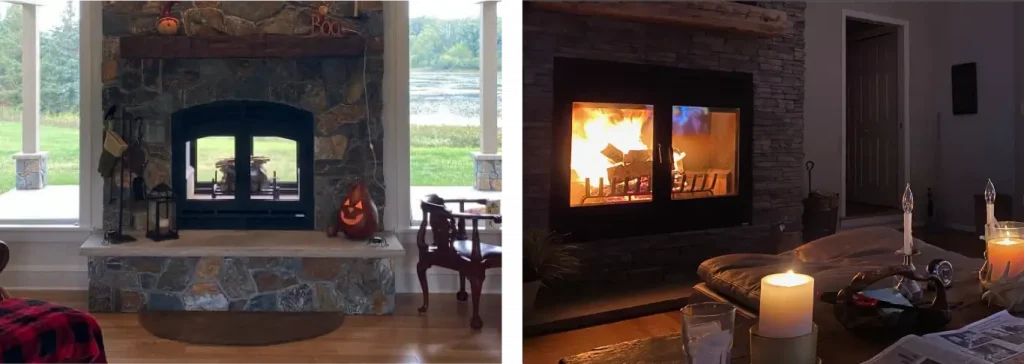 Hearthroom 36-indoor outdoor Acucraft Hearthroom 44 Single Sided Wood Fireplace