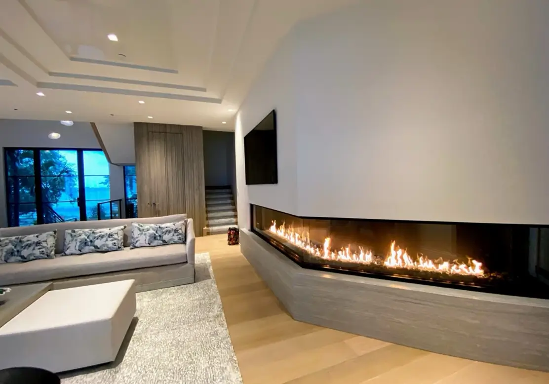 Gas Fireplace Linear Residential Modern