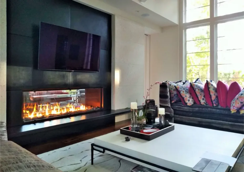 Gas Fireplace See-through residential