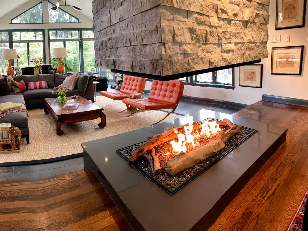 Acucraft Custom Open Four Sided Indoor Gas Fire 03